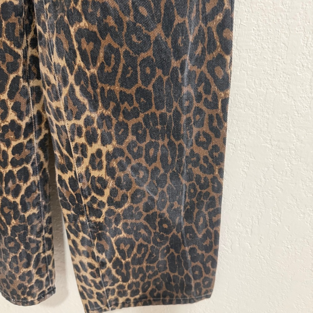 DAZY Women's Leopard Print Wide Leg Jeans Size S - Picture 12 of 16